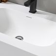 LuxuryBain - Meuble de salle de bain double vasque 140cm en Corian blanc avec miroir led-2