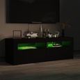 Qualité luxe© | Meuble de rangement & Meuble bas TV & Table de Salon & avec lumières LED Noir 120x35x40 cm |161545-2