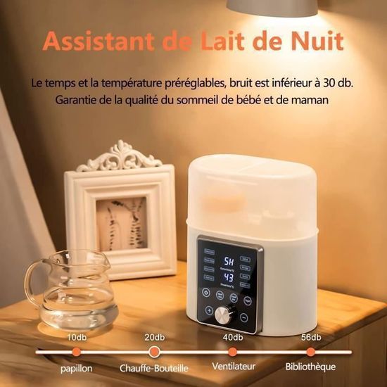 Chauffe-biberon Et Stérilisateur 9-en-1 Focenat - Écran LCD, Température Réglable, Maintien 24h, Dégivrage Rapide - 5