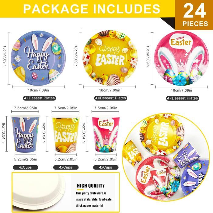 Pack De 51 Pièces De Vaisselle Jetable Thème BeatBox Pour Anniversaire Enfants - Assiettes, Gobelets, Serviettes, Nappe Inclus - 5