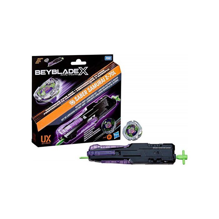 Cavernedesjouets - Coffret Toupie Beyblade X Saber Samurai 2-70L - Starter Pack Avec Lanceur Victory