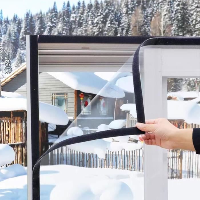 Rideaux à Isolation Thermique, Film Transparent avec Ruban adhésif Double  Face, fenêtre en Plastique réutilisable pour fenêtres pour Garder Le Froid  à l'extérieur, 125x195cm : : Bricolage