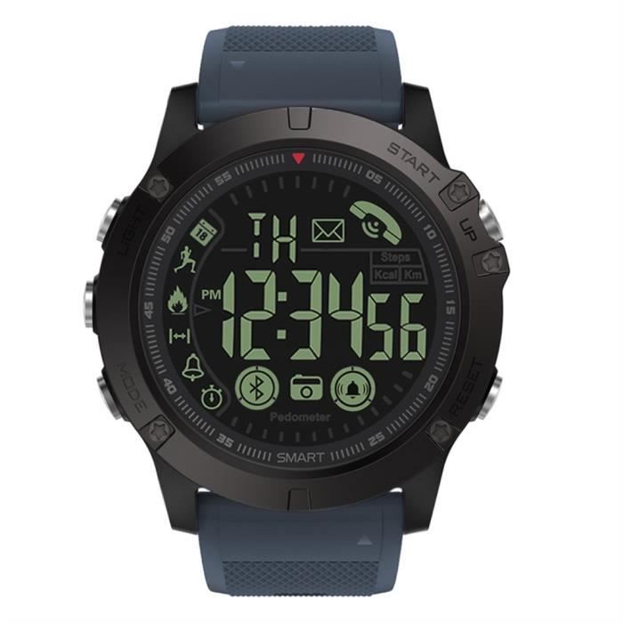 Montre connectee Derniere 2019 T1 Tact qualite militaire Super dur etanche montre intelligente mode multifonction Type Black Cdiscount Telephonie