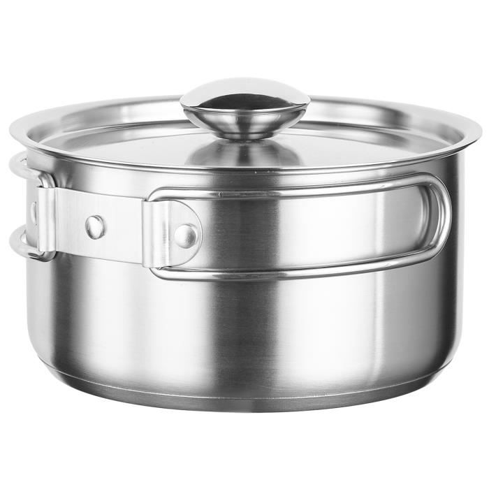 Set Cuisine Camping EverNew 7 Pièces Inox - Casseroles, Tasse, Sac - Japan