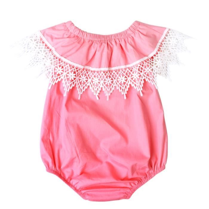 Body col top dentelle bebe