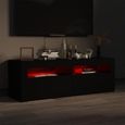Qualité luxe© | Meuble de rangement & Meuble bas TV & Table de Salon & avec lumières LED Noir 120x35x40 cm |161545-3