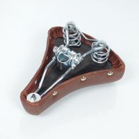 Selle cuir vélo motobecane ancien - - Pièces