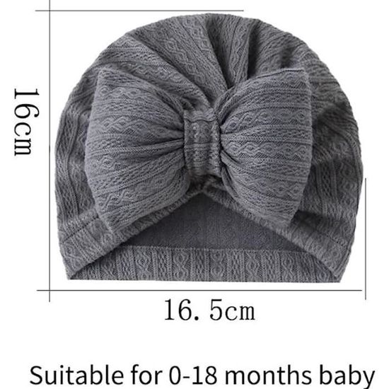 WELROG Bonnet Naissance Bébé - Turban Nœud Papillon Élastique | Pack 3 Ou 5 Pièces | Coton Doux
