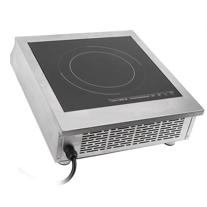 Plaque De Cuisson Électrique Portable Infrarouge 3500W Argyolas - Cuisinière Domino Verre Avec Commande Bouton