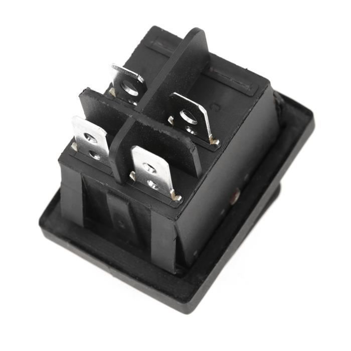 Interrupteur à Touche Basculante, 4 Pièces Inline Interrupteur Bi-polaire En Ligne Cordon Interrupteur 6a 250v Interrupteur A Bascule Pour Petit Appareil Ou Lampenoir 79340894