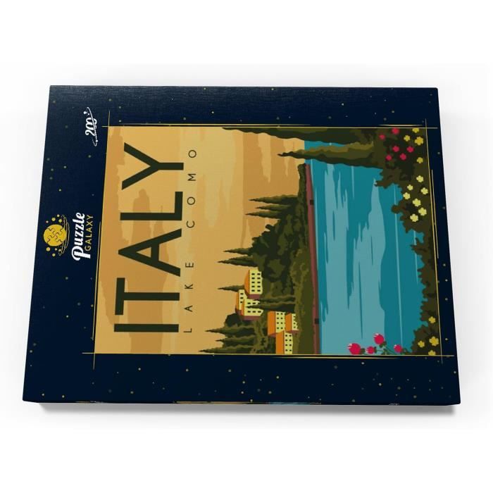 Affiche Rétro Voyage Lac De Côme Italie - Décoration Vintage, Impression Art, Fabriqué Aux USA