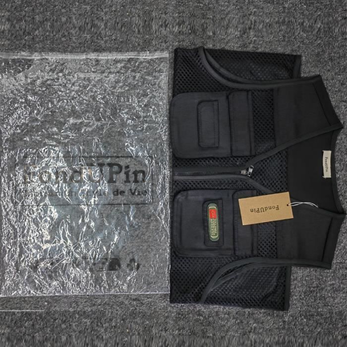 Homme Gilet De Pêche Multipoches En Plein Air Respirant Gilet De Photographie Camping Randonnée