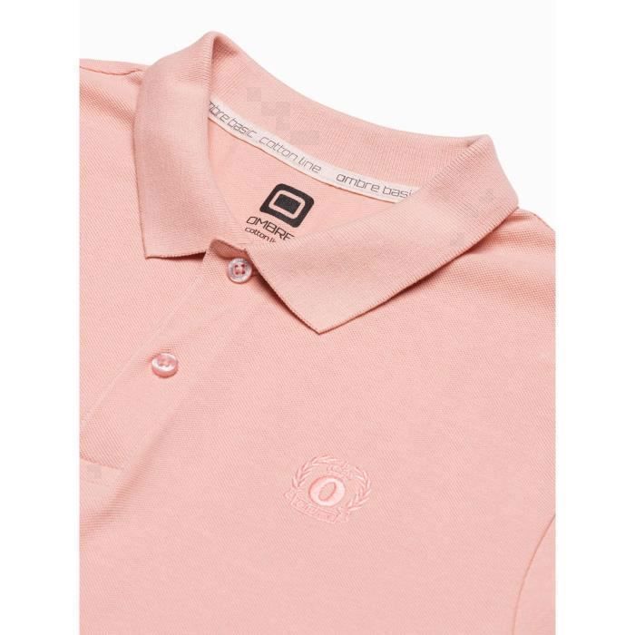 T shirt polo a manches courtes Ombre Pour Homme Rose clair Rose clair Cdiscount Pret a Porter