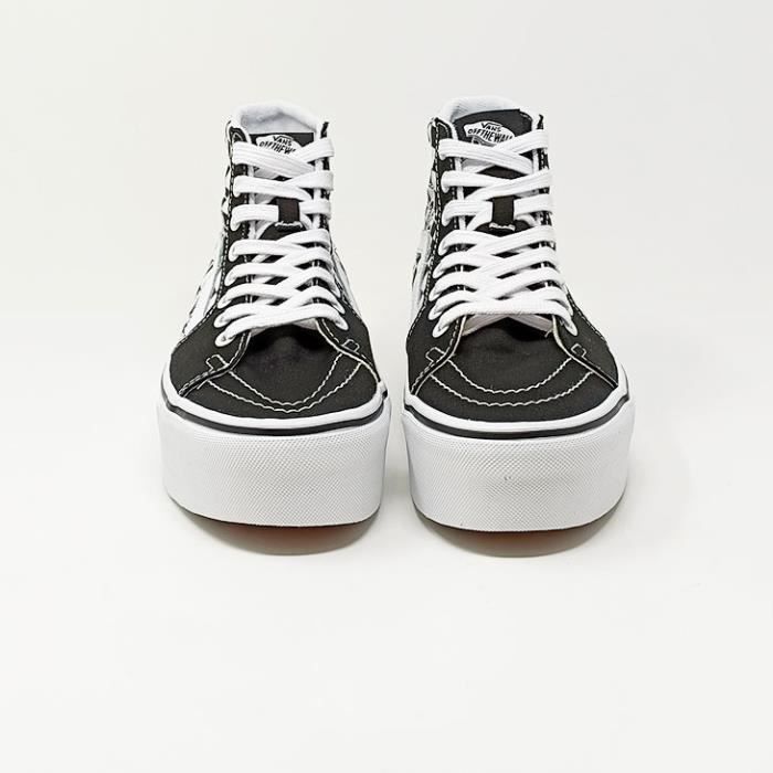 Baskets Vans Sk8 Hi Tapered Noir Blanc CS VANS Femme Textile