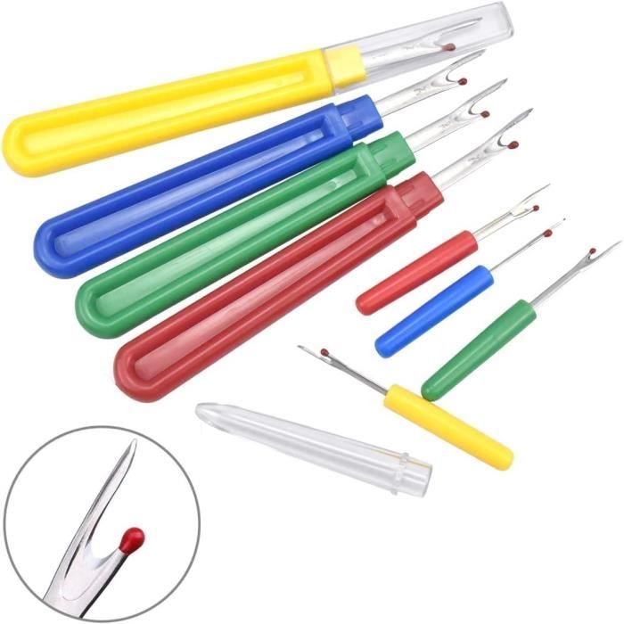 Enfile-aiguille & Découd-vite 2 En 1 - 3 Pièces Pour Couture Manuelle - Coupe-fil Rétractable Et Portable