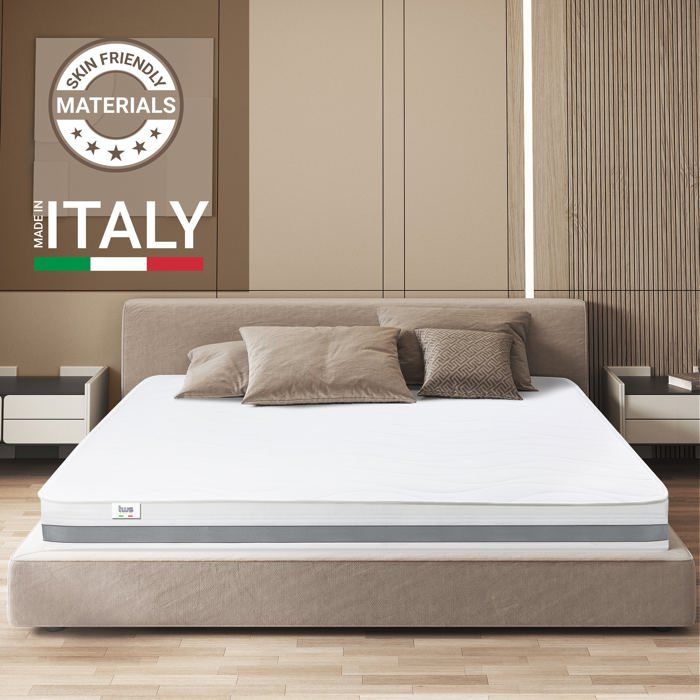 Matelas Rigide Matelas à ressorts ensachés - THE WHITE STONE - 80x190 - 20cm - Moyen ...