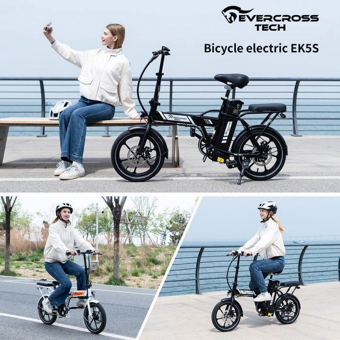 Vélo électrique Tout-terrain EVERCROSS EK5 - 250W, 25km/h Max, Batterie 36V Amovible, Pliable
