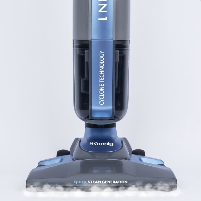 Aspirateur vapeur 3en1 HKOENIG - Capacité poussière 1L, eau 0,38L - Classe  A