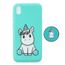 Coque Pour Huawei Y5 2019 Honor 8s Licorne Verte Doux Slim Tpu