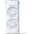Mini climatiseur portable,,brumisateur personnel à double extrémité, ventilateur humidificateur avec lumière LED, (Blanc)