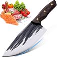 couteau japonais huusk, couteau à désosser forgé à la main professionnel, couperet, couteau de cuisine tranchant (pointu)-0