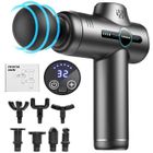 Pistolet de Massage Musculaire-BEYAWL,32 Vitesses et 8 Têtes de Massage 1800mAh Écran Tactile LED Massage Gun Pour Soulager