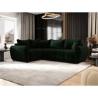MEUBLESLINE Canapé d’angle convertible MOLIA PLUS vert gauche