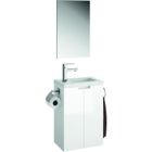 ALLIBERT BATH & DESIGN Meuble lave-mains suspendu Closy Pack avec miroir blanc brillant L 40 x H 60 x P 25,2 cm - Allibert