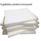 Galette de chaise carrée - ARTAPISSERIE.FR - 40x40x3cm - Blanc - Déhoussable - Intérieur