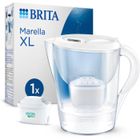 Carafe filtrante BRITA - Marella Blanche XL - Capacité 3,5L dont 2,5L d'eau filtrée - 1 Cartouche Maxtra Pro All-In-1 incluse
