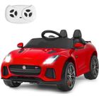 Voiture Électrique Enfant Jaguar F-type SVR avec Télécommande, Lumières LED / Lecteur MP3, Port USB, Démarrage Progressif, Rouge