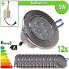 HIGH-TECH & BIEN-ETRE Spot encastrable LED - LEDVero - 5W - Blanc froid - 12x - Intérieur - Haute qualité