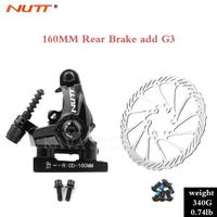 NUTT-Étrier de frein à disque à nervures pour vélo de route,pièces de rotor de vélo avant et arrière,montage plat - 160mm Rear G3