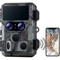 Caméra de chasse double objectif 120° Starlight Night Vision 60MP 4K CAMPARK WiFi Trail Caméra IP66
