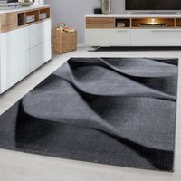 Parma Soft tapis poils ras rectangle 80x150cm noir