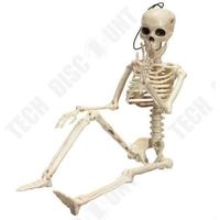 TD® Décoration Halloween Squelette Humain Suspendu Horreur- Fêtes Halloween Accessoires en Plastique 40 X 10 cm