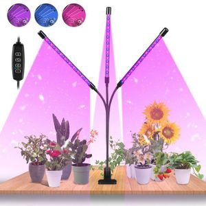 Eclairage horticole Riossad Lampe de Plante,Lampe Pour Plante 3 Têtes 