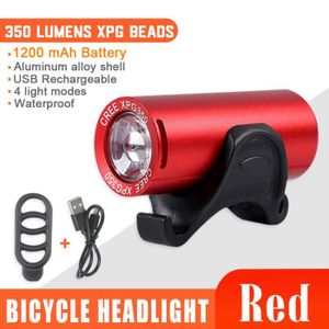 ECLAIRAGE POUR VÉLO Rouge - Mini phare de vélo XPG USB, étanche, charg