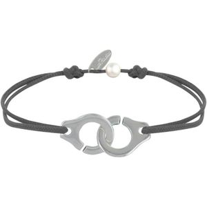 MENOTTES SEXY Bracelet Lien Plaqué Argent Grandes Menottes[J2088