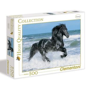 PUZZLE PUZZLE 500 pièces - Cheval noir - 49 X 36 cm