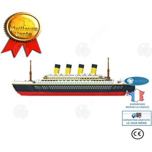 ASSEMBLAGE CONSTRUCTION INN® Maquette Titanic à construire 3800 pièces couleur à assembler monter bateau construction en plastique enfant adulte paquebot du