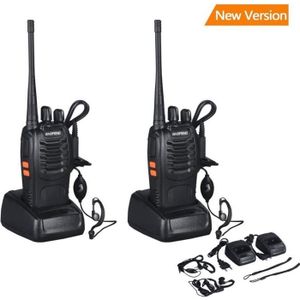 TALKIE-WALKIE baofeng bf-888s Walkie Talkie 16CH Signal Band UHF 400-470 MHz Rechargeable Two Way Radio avec chargeur (2 Pack de radios)