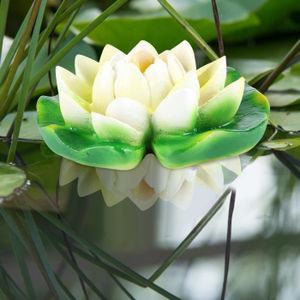 FONTAINE DE JARDIN OMABETA Ornement Fleur de Lotus Artificielle Flott