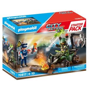 PLAYMOBIL 71090 - City Action - Pompier et Quad pas cher 