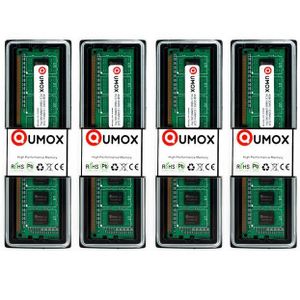 MÉMOIRE RAM QUMOX 16 Go (4x 4Go) DDR3 1333 PC3-10600 (240 broc