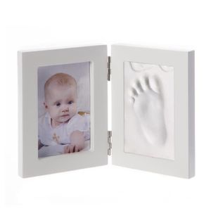 B/éb/é 3D Kit de moulage de pl/âtre empreinte empreintes avec cadre blanc photo Album photo