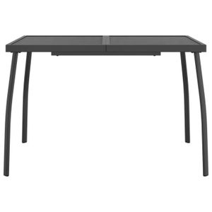 TABLE DE JARDIN  Table de jardin anthracite 110x80x72 cm Treillis d'acier - YOSOO - 0D060B01362733
