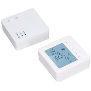 THERMOSTAT D'AMBIANCE thermostat RF Thermostat Programmable RF sans Fil Intelligent Ignifuge Régulateur de Température quincaillerie climatisation