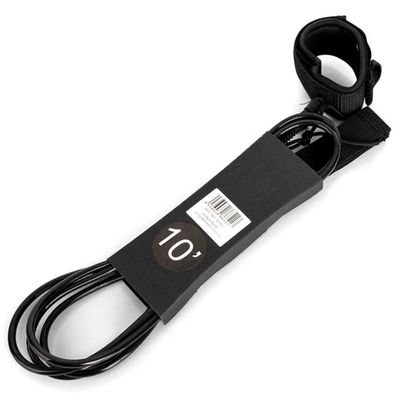 Leash De Surf Noir – Cordon De Sécurité élastique Cheville, Pour Planche Et SUP, Maintien Confortable