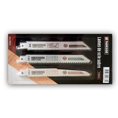 Lames Scie Sabre 225mm X 1.27mm - 5 Pièces Pour Bois/placo/plastique - Denture 4.2mm Croisée